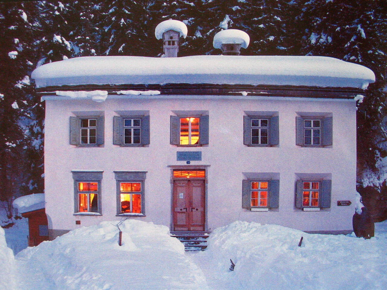 NietzscheHaus, Sils Maria Winter in Engadin St. Moritz